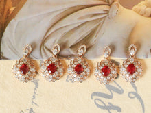 Load image into Gallery viewer, LUOWEND 18K Rose Gold Natural Ruby Necklace for Women