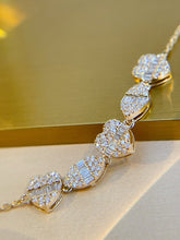 Load image into Gallery viewer, LUOWEND 18K White/Yellow/Rose Gold Natural Diamond Bracelet for Women