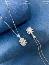 Load image into Gallery viewer, LUOWEND 18K White Gold Natural Diamond Pendant Necklace for Women