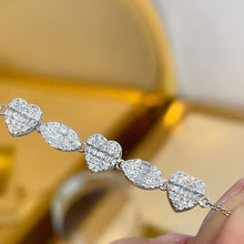 Load image into Gallery viewer, LUOWEND 18K White/Yellow/Rose Gold Natural Diamond Bracelet for Women