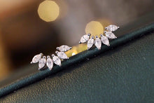 Load image into Gallery viewer, LUOWEND 18K White Gold Real Natural Diamond Stud Earrings for Women