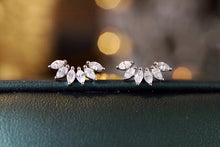 Load image into Gallery viewer, LUOWEND 18K White Gold Real Natural Diamond Stud Earrings for Women