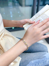 Load image into Gallery viewer, LUOWEND 18K White Gold Natural Bracelet for Women