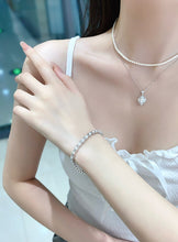 Load image into Gallery viewer, LUOWEND 18K White Gold Natural Diamond Bracelet for Women