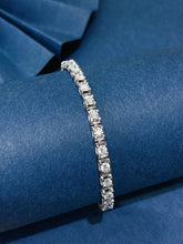Load image into Gallery viewer, LUOWEND 18K White Gold Natural Diamond Bracelet for Women