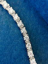 Load image into Gallery viewer, LUOWEND 18K White Gold Natural Diamond Bracelet for Women