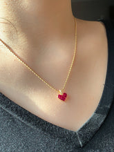 Load image into Gallery viewer, LUOWEND 18K Yellow Gold Fine Jewelry Real Natural Ruby Pendant for Women