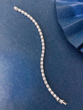 Load image into Gallery viewer, LUOWEND 18K White Gold Natural Diamond Bracelet for Women