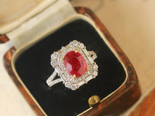 Load image into Gallery viewer, LUOWEND 18K White Gold Natural Ruby Ring for Women