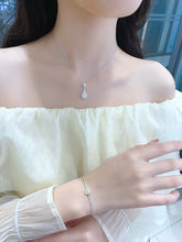 Load image into Gallery viewer, LUOWEND 18K White Gold Natural Yellow Diamond Bracelet for Women