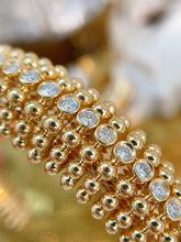 Load image into Gallery viewer, LUOWEND 18K Yellow Gold Natural Diamond Bracelet for Women