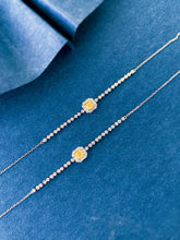 Load image into Gallery viewer, LUOWEND 18K White Gold Natural Yellow Diamond Bracelet for Women