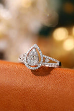 Load image into Gallery viewer, LUOWEND 18K White Gold Real Natural Diamond Ring for Women