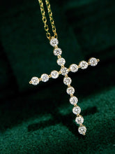 Load image into Gallery viewer, LUOWEND 18K White/Yellow Gold Fine Jewelry Real Natural Diamond Pendant Necklace for Women