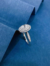 Load image into Gallery viewer, LUOWEND 18K White Gold Ring Natural Diamond Ring for Women