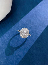 Load image into Gallery viewer, LUOWEND 18K White Gold Ring Natural Diamond Ring for Women