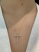 Load image into Gallery viewer, LUOWEND 18K White/Yellow Gold Fine Jewelry Real Natural Diamond Pendant Necklace for Women