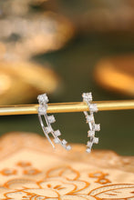 Load image into Gallery viewer, LUOWEND 18K White Gold Real Natural Diamond Stud Earrings for Women