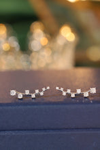 Load image into Gallery viewer, LUOWEND 18K White Gold Real Natural Diamond Stud Earrings for Women