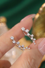 Load image into Gallery viewer, LUOWEND 18K White Gold Real Natural Diamond Stud Earrings for Women