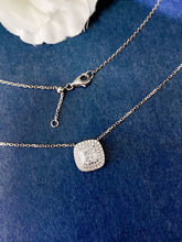 Load image into Gallery viewer, LUOWEND 18K White Gold Natural Diamond Necklace for Women
