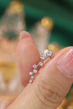 Load image into Gallery viewer, LUOWEND 18K White Gold Real Natural Diamond Stud Earrings for Women