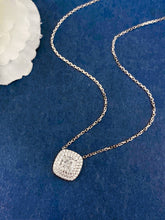 Load image into Gallery viewer, LUOWEND 18K White Gold Natural Diamond Necklace for Women