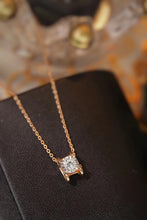 Load image into Gallery viewer, LUOWEND 18K Rose Gold Real Natural Diamond Pendant Necklace for Women
