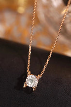 Load image into Gallery viewer, LUOWEND 18K Rose Gold Real Natural Diamond Pendant Necklace for Women