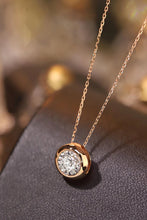 Load image into Gallery viewer, LUOWEND 18K Rose Gold Real Natural Diamond Pendant Necklace for Women