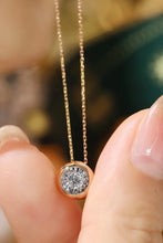 Load image into Gallery viewer, LUOWEND 18K Rose Gold Real Natural Diamond Pendant Necklace for Women