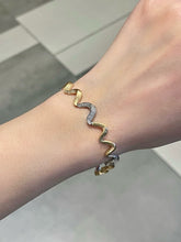 Load image into Gallery viewer, LUOWEND 18K Yellow Gold Natural Diamond Bracelet for Women