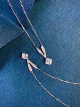 Load image into Gallery viewer, LUOWEND 18K White Gold Natural Diamond Necklace for Women
