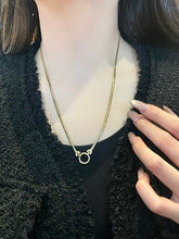 Load image into Gallery viewer, LUOWEND 18K Yellow Gold Natural Diamond Necklace for Women