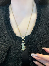 Load image into Gallery viewer, LUOWEND 18K Yellow Gold Natural Diamond Necklace for Women