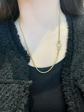 Load image into Gallery viewer, LUOWEND 18K Yellow Gold Natural Diamond Necklace for Women