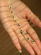 Load image into Gallery viewer, LUOWEND 18K Yellow Gold Fine Jewelry Real Natural Emerald Bracelet for Women