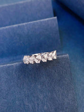 Load image into Gallery viewer, LUOWEND 18K White Gold Natural Diamond Ring for Women
