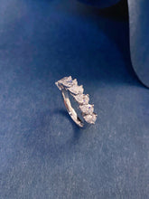 Load image into Gallery viewer, LUOWEND 18K White Gold Natural Diamond Ring for Women