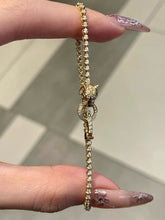 Load image into Gallery viewer, LUOWEND 18K Yellow Gold Natural Diamond Bracelet for Women