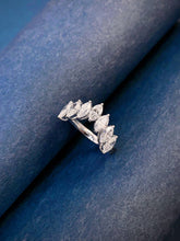 Load image into Gallery viewer, LUOWEND 18K White Gold Natural Diamond Ring for Women