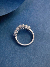 Load image into Gallery viewer, LUOWEND 18K White Gold Natural Diamond Ring for Women