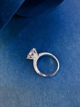 Load image into Gallery viewer, LUOWEND 18K White Gold Natural Diamond Ring for Women