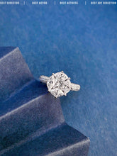 Load image into Gallery viewer, LUOWEND 18K White Gold Natural Diamond Ring for Women