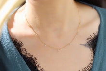 Load image into Gallery viewer, LUOWEND 18K Yellow Gold Real Natural Diamond Necklace for Women