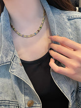 Load image into Gallery viewer, LUOWEND 18K Yellow Gold Natural Gemstone Necklace for Women