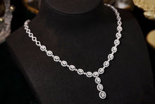 Load image into Gallery viewer, LUOWEND 18K White Gold Real Natural Diamond Necklace for Women