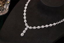 Load image into Gallery viewer, LUOWEND 18K White Gold Real Natural Diamond Necklace for Women