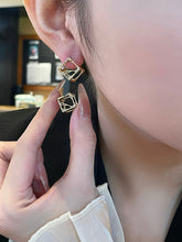 Load image into Gallery viewer, LUOWEND 18K Yellow Gold Natural Diamond Stud Earrings for Women