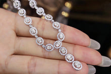 Load image into Gallery viewer, LUOWEND 18K White Gold Real Natural Diamond Necklace for Women